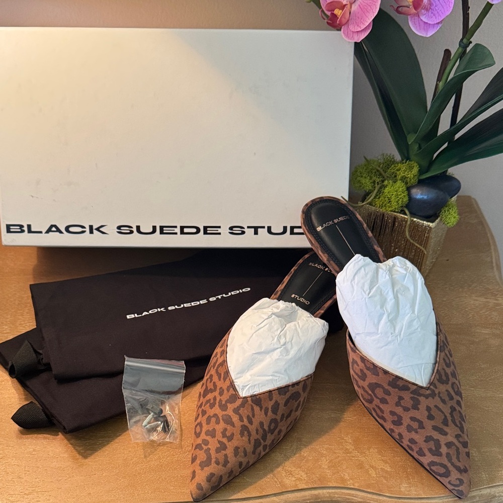 Animal Print Suede Kitten Heels